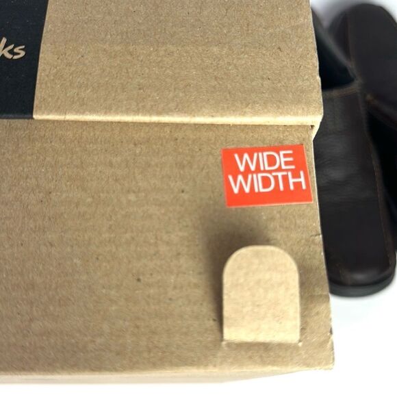 NWB Clarks Collection Cotrell Step Slip-On Shoes Brown Leather Men’s size 9W - Picture 15 of 15